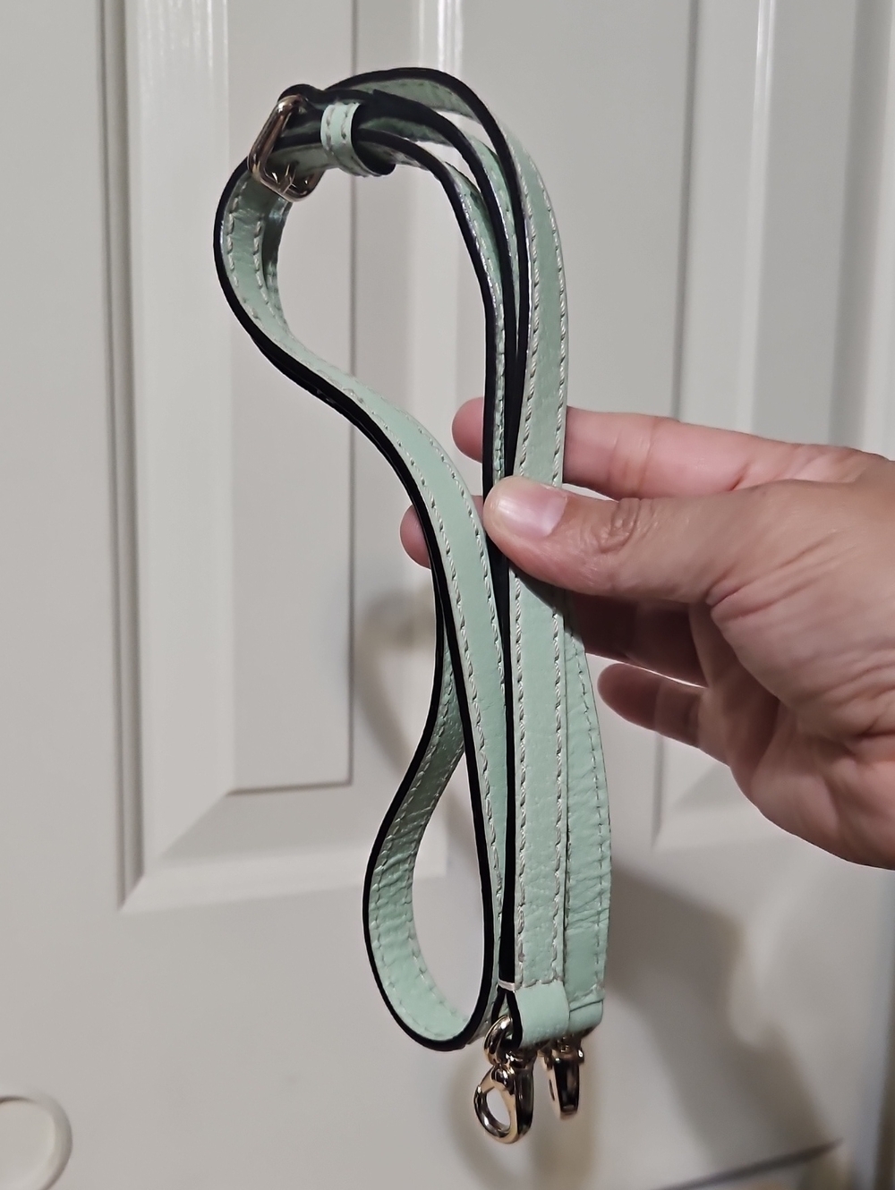 Replacement EUC Leather Crossbody Strap Handle in Mint Green